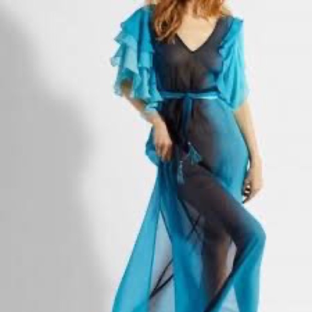 Calypso St. Barth Ombre "Rasala" Ruffled Maxi